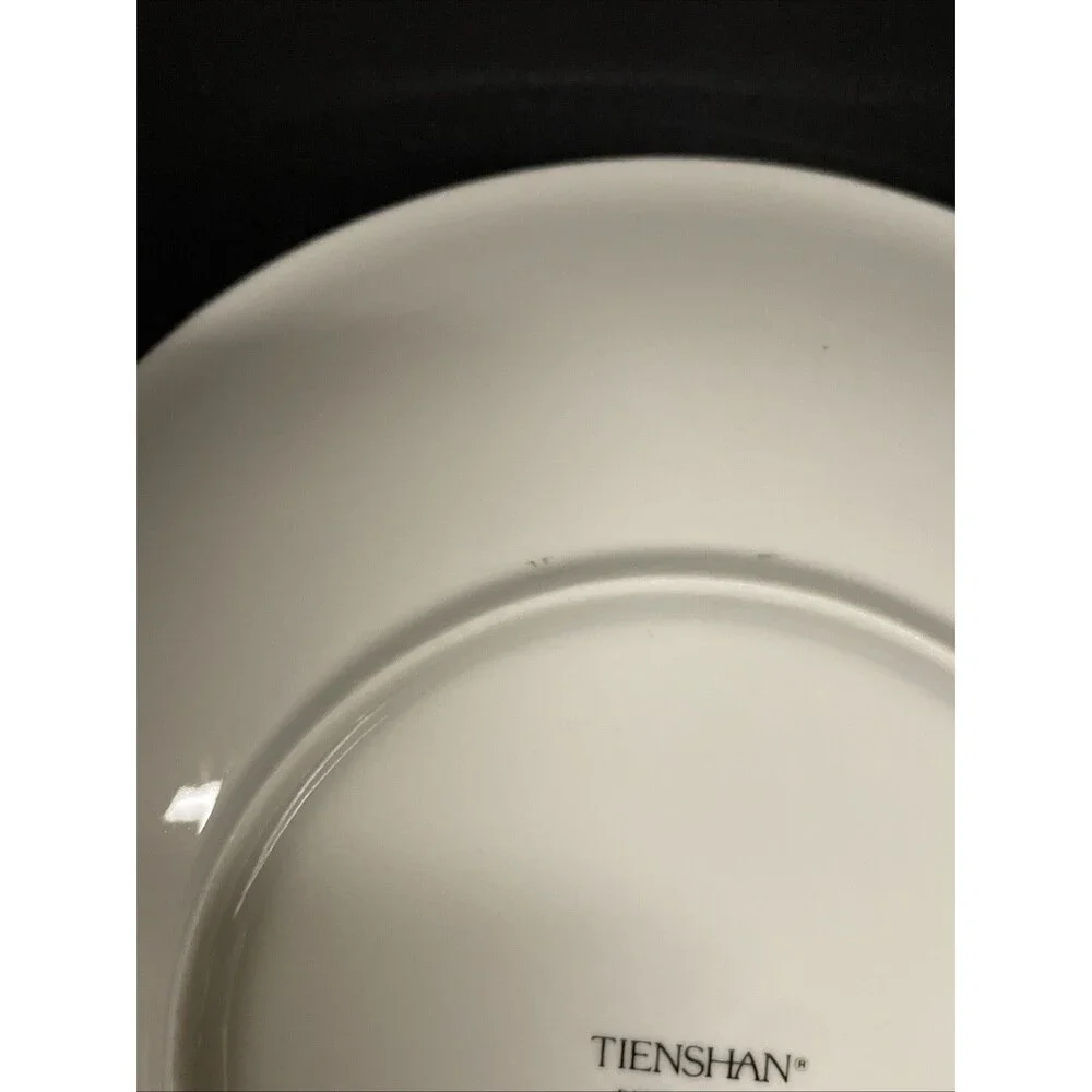 Tienshan Poinsettia & Ribbons Round Serving Bowl 9